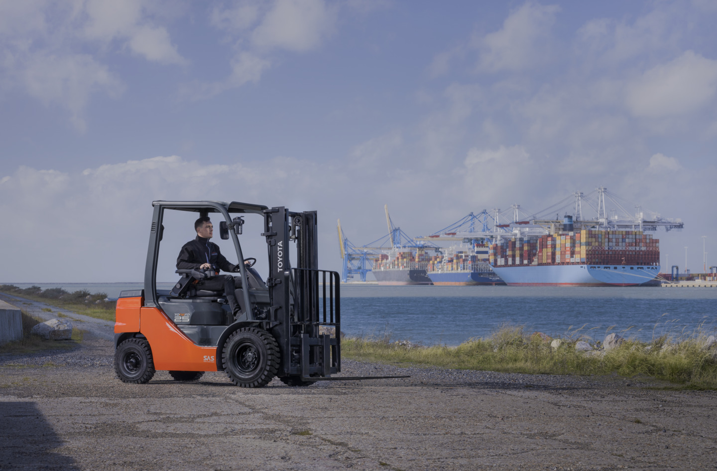 heftruck op de openbare weg