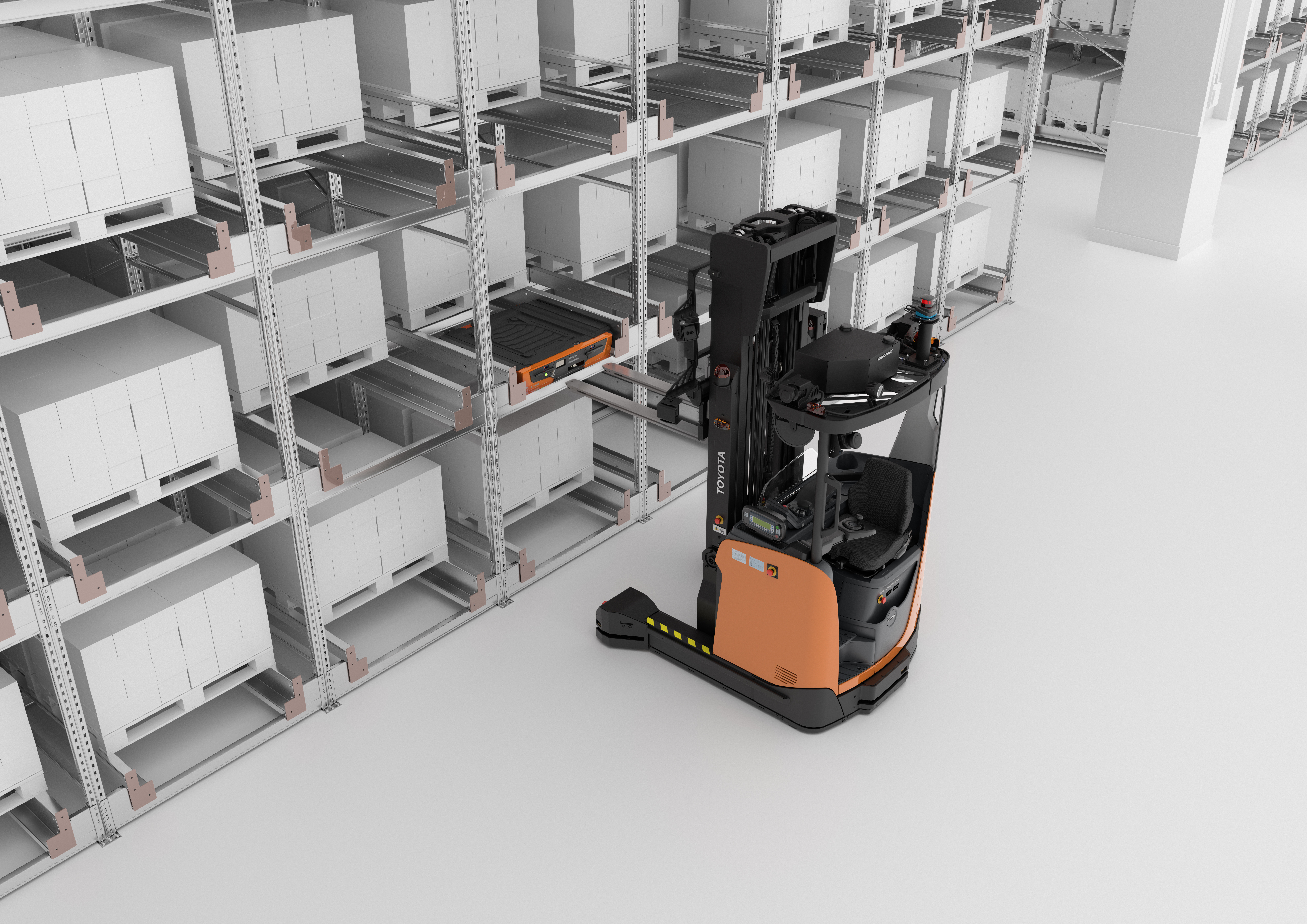 AGV reachtruck en radioshuttle