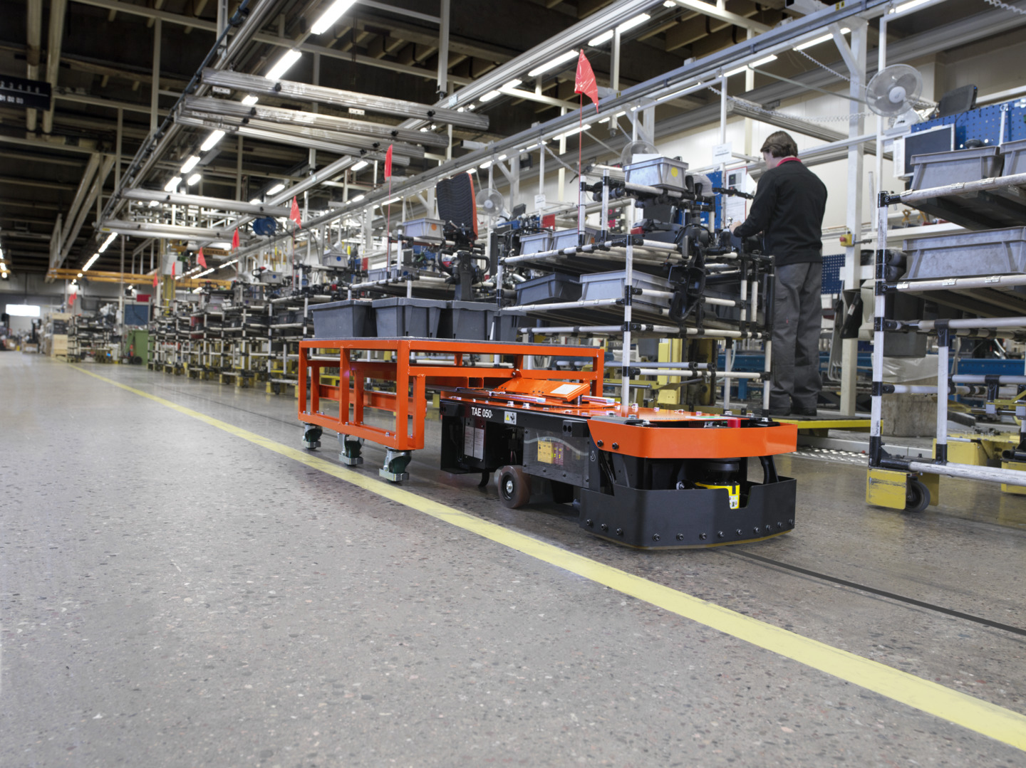 Geautomatiseerd intern transport in een productieomgeving