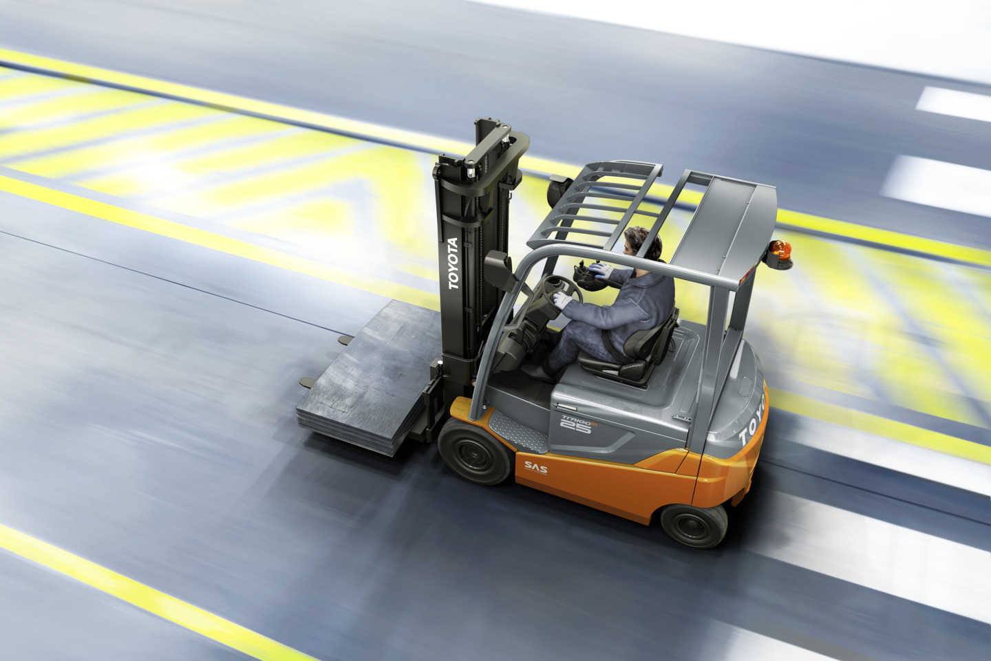 Goed zicht op de heftruck